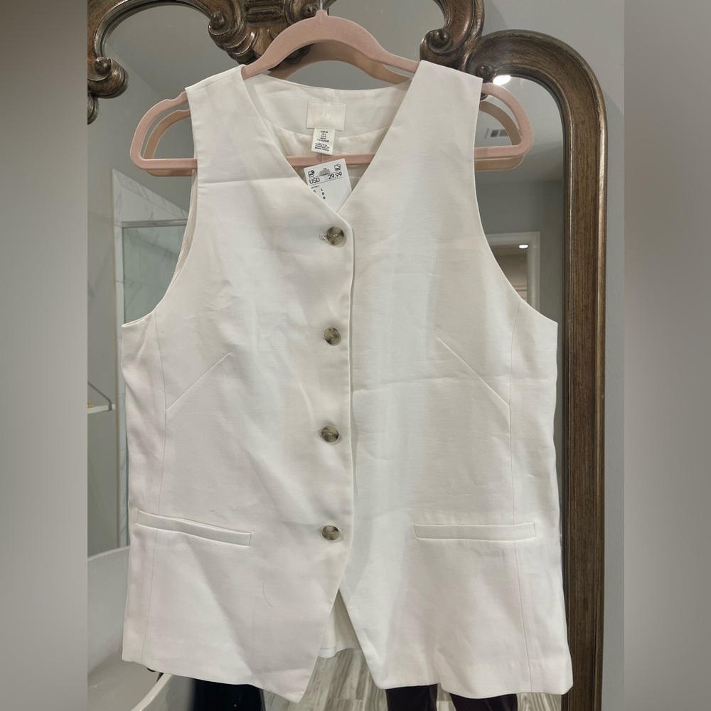 H&M white vest